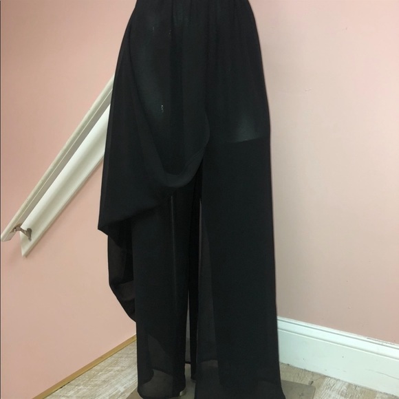 Women’s Etienne Aigner Sheer Blsck Pants Size 10 - Picture 6 of 6